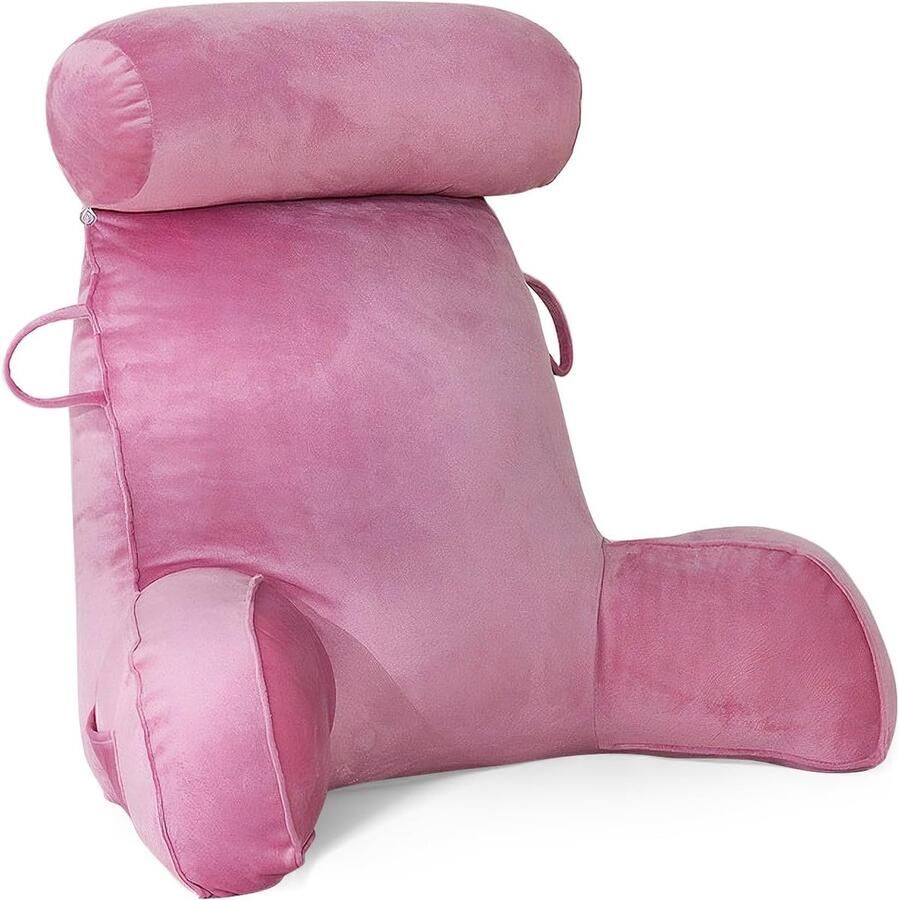 XL Leeskussen voor Bed en Bank met Afneembare Nekrol Comfortabel Rugkussen met Traagschuim