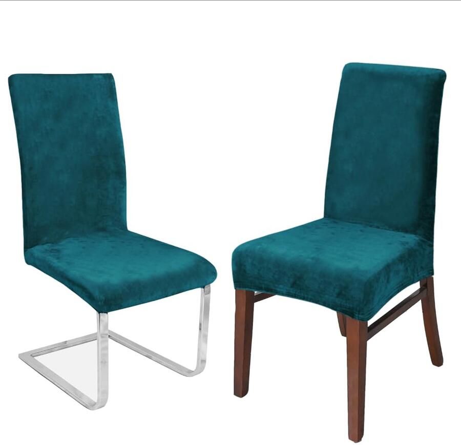 Fluwelen Pluche Stoelhoezen Bescherming en Comfort Set van 2 4 6