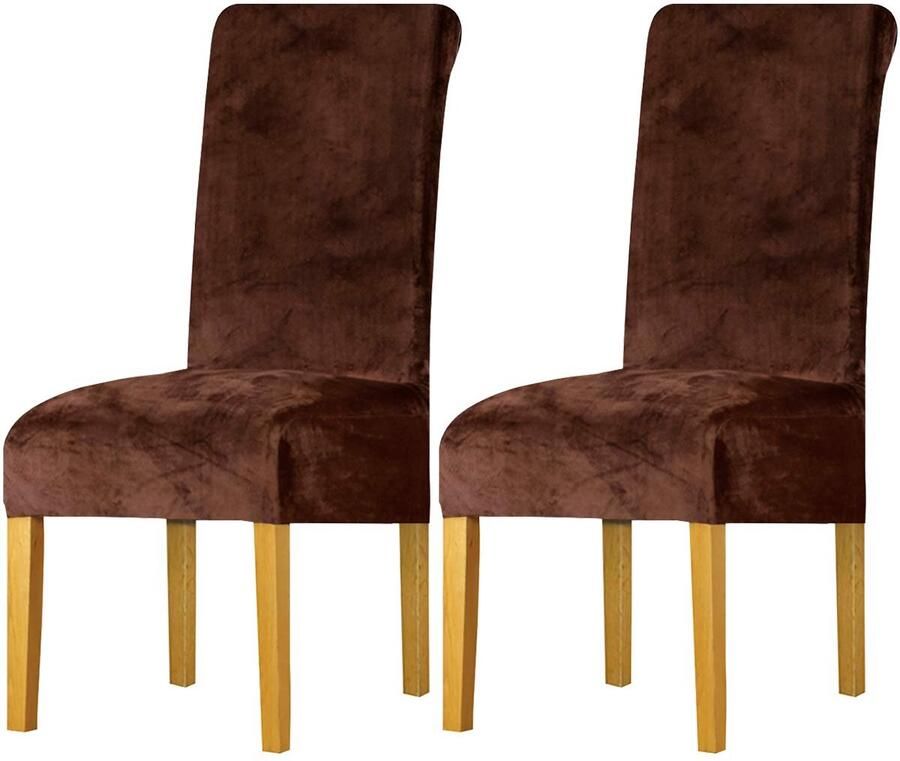 Fluwelen Pluche Stoelhoezen Bescherming en Comfort Set van 2 4 6