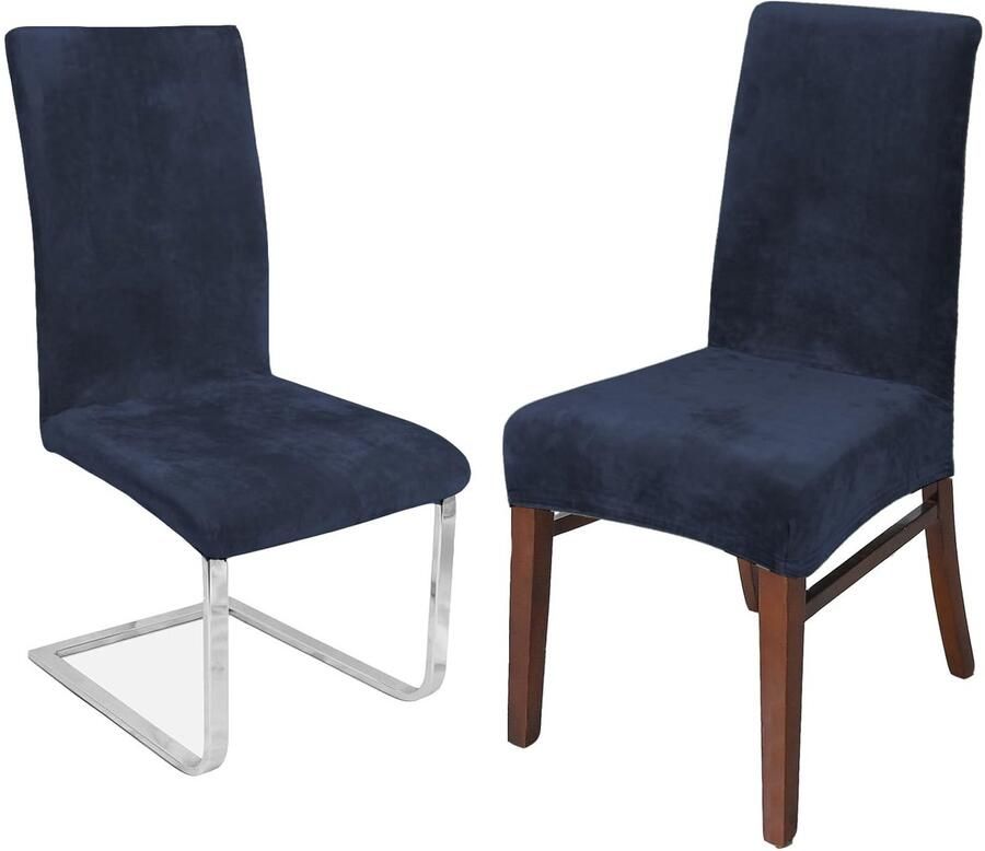 Fluwelen Pluche Stoelhoezen Bescherming en Comfort Set van 2 4 6