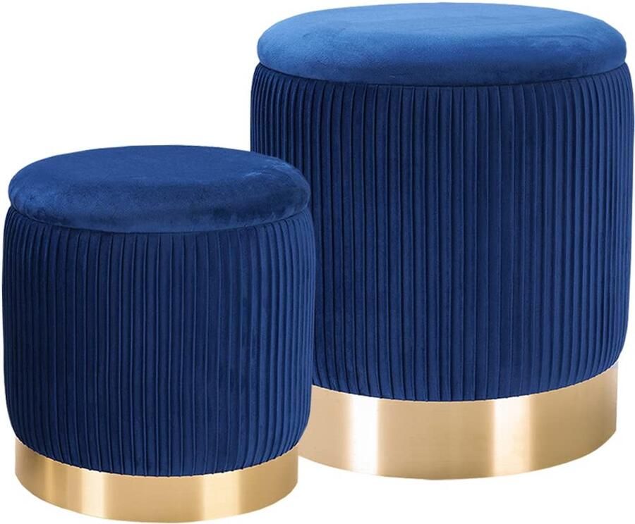 Fluwelen poef met opbergruimte Compact en veelzijdig 1 stuk Grootte: 38 cm L x 38 cm B x 43 cm H