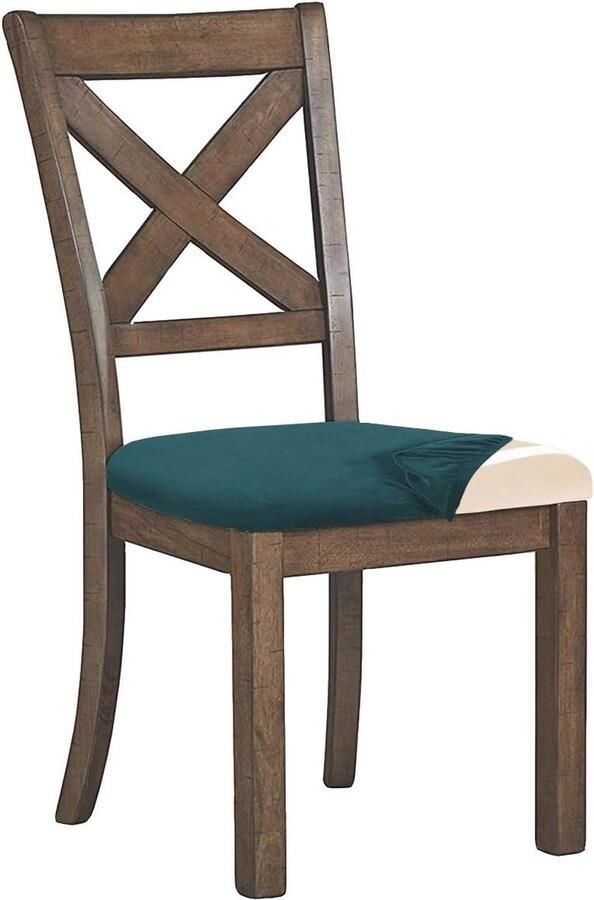 Fluwelen Rekbare Stoelhoezen Wasbare Zitkussenhoezen voor Meubels Set van 6 Ideaal voor Eetkamer Keuken en Kantoor