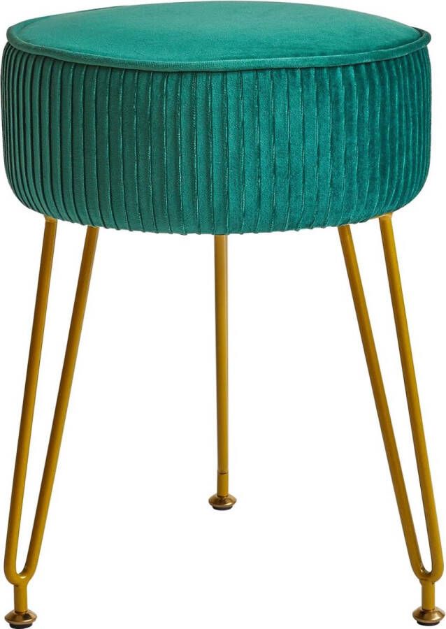 Fluwelen ronde voetkruk Ottomaanse make-upkruk bijzettafel