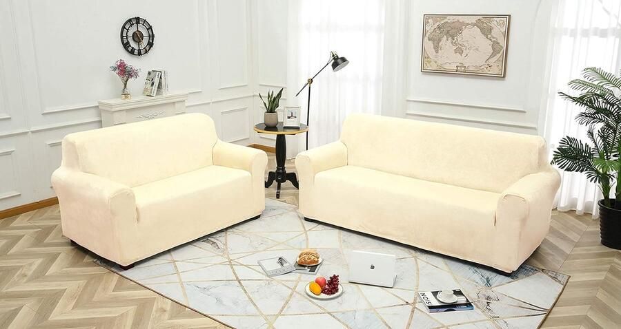 Fluwelen Zachte En Dikke Sofa Hoes Antislip Stijlvolle Hoes Voor Meubels Fluwelen Hoes Voor Hoesjes Stijlvolle Moderne Hoes Voor Fluwelen Pluche Meubels(2-Zits Lvoor)