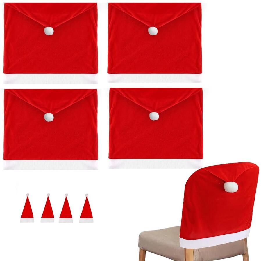 Fluwelen stoelhoezen Bescherming en decoratie Set van 2 Geschikt voor standaard stoelen Machinewasbaar