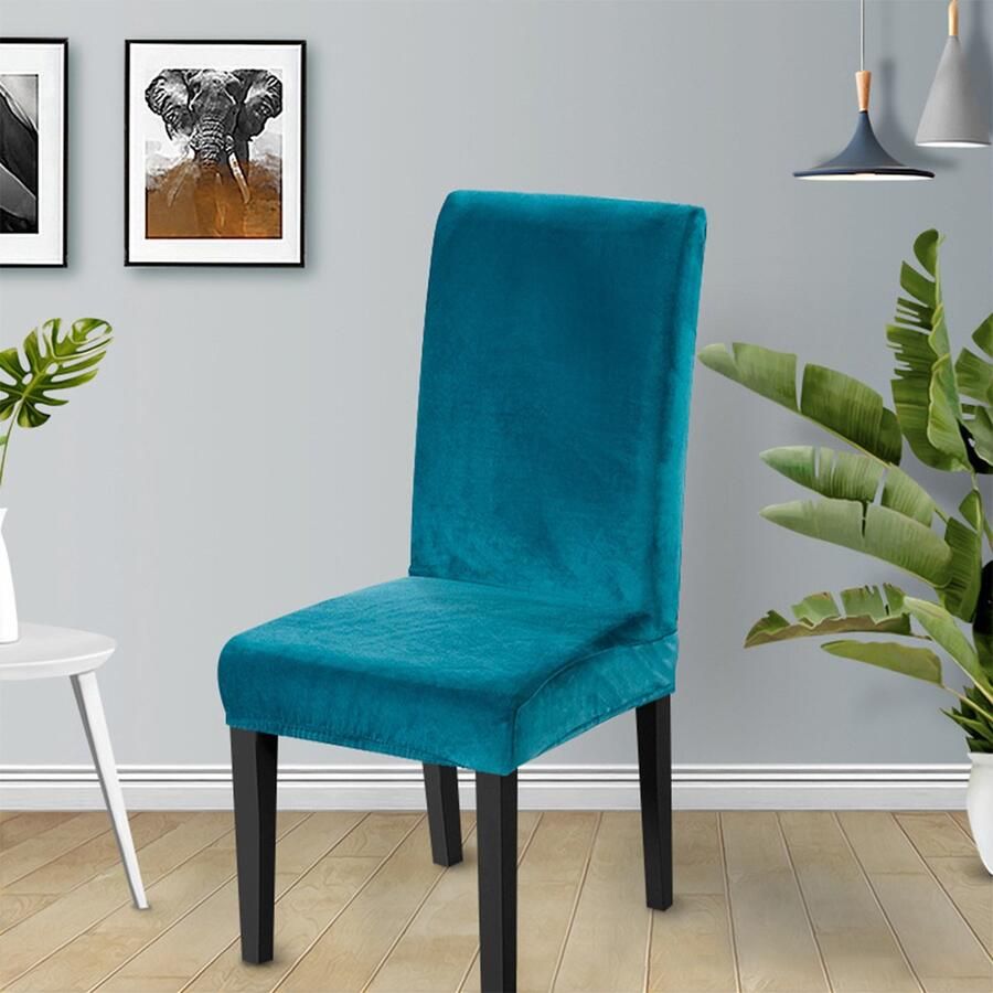Fluwelen stoelhoezen home stoelhoezen four seasons universele restaurant hotel stoelhoezen twee stuks in de kleur rhane