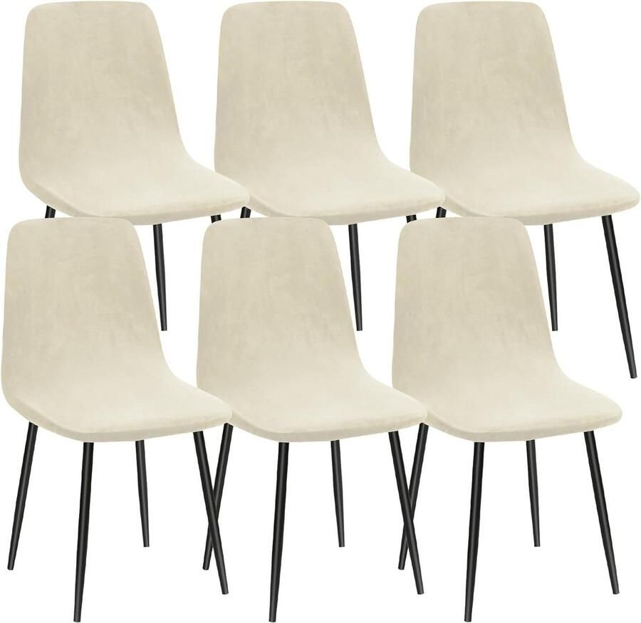 Fluwelen stoelhoezen set van 4 6 universeel voor Eames stoelen Stretch afneembaar en wasbaar Stoelbescherming voor eetkamerstoelen keuken banket en bruiloftsfestijn Stoelhoezen