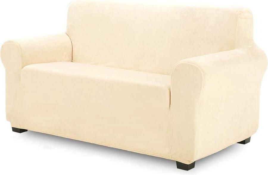 Fluwelen Zachte En Dikke Sofa Hoes Antislip Stijlvolle Meubelbescherming Moderne Pluche Hoes (2-Zits Lvoor)