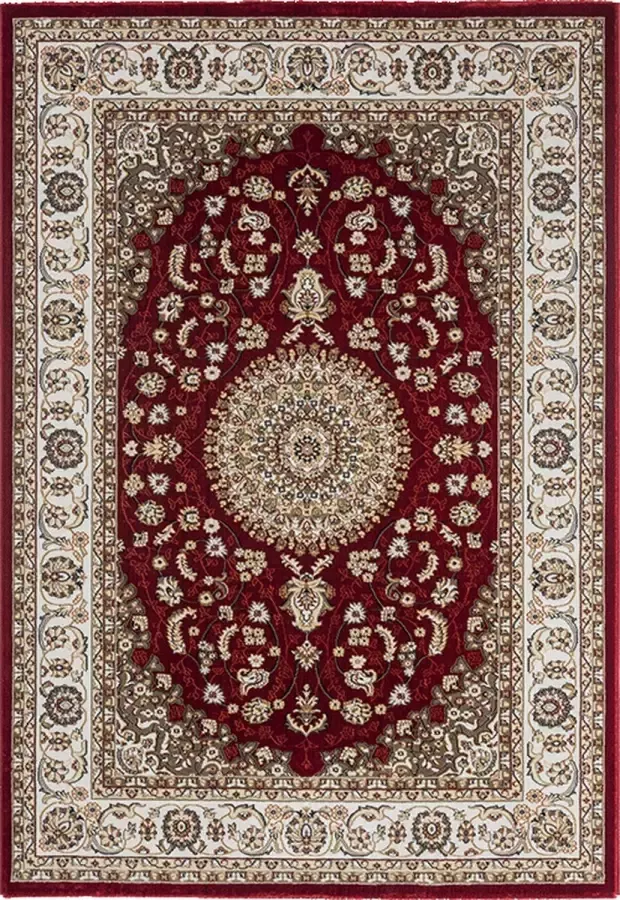 Flycarpets Alcon Klassiek Vloerkleed 160 x 230 cm Rood Woonkamer Laagpolig Oosters Perzisch