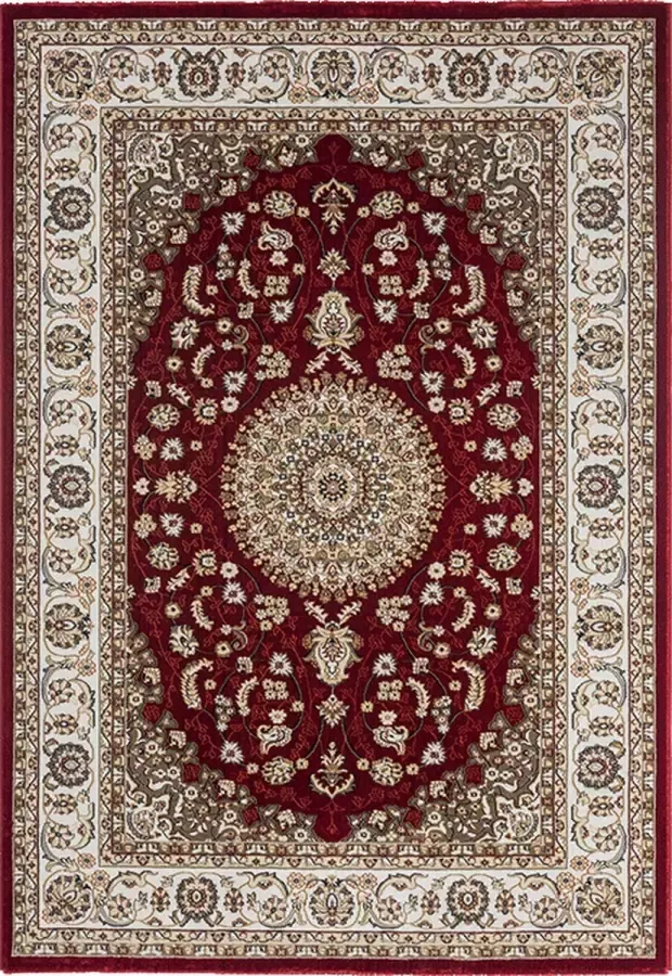 Flycarpets Klassiek Rood Vloerkleed Alcon Oosters motief Perzisch Tapijt Woonkamer 200x290 cm