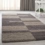 Flycarpets Hoogpolig shaggy vloerkleed Manhattan 100x200 CM Taupe 3 CM - Thumbnail 2