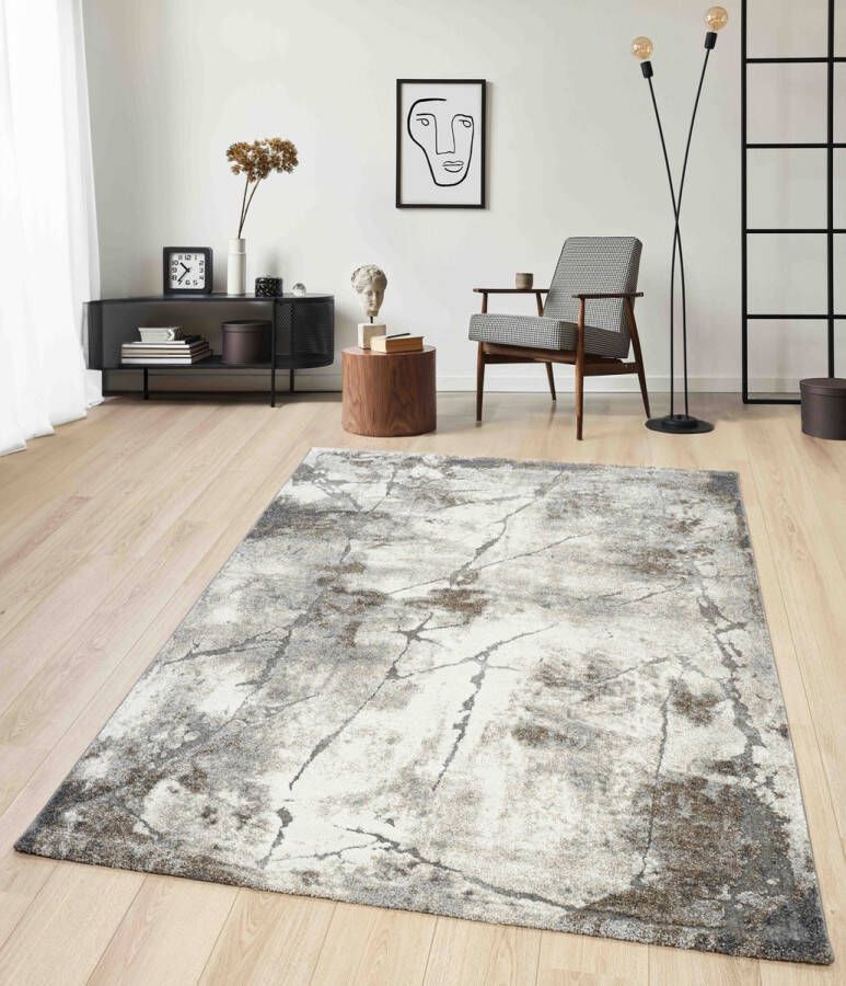 Flycarpets Maratta Vloerkleed 200x290cm Grijs Bruin Beige - Foto 1