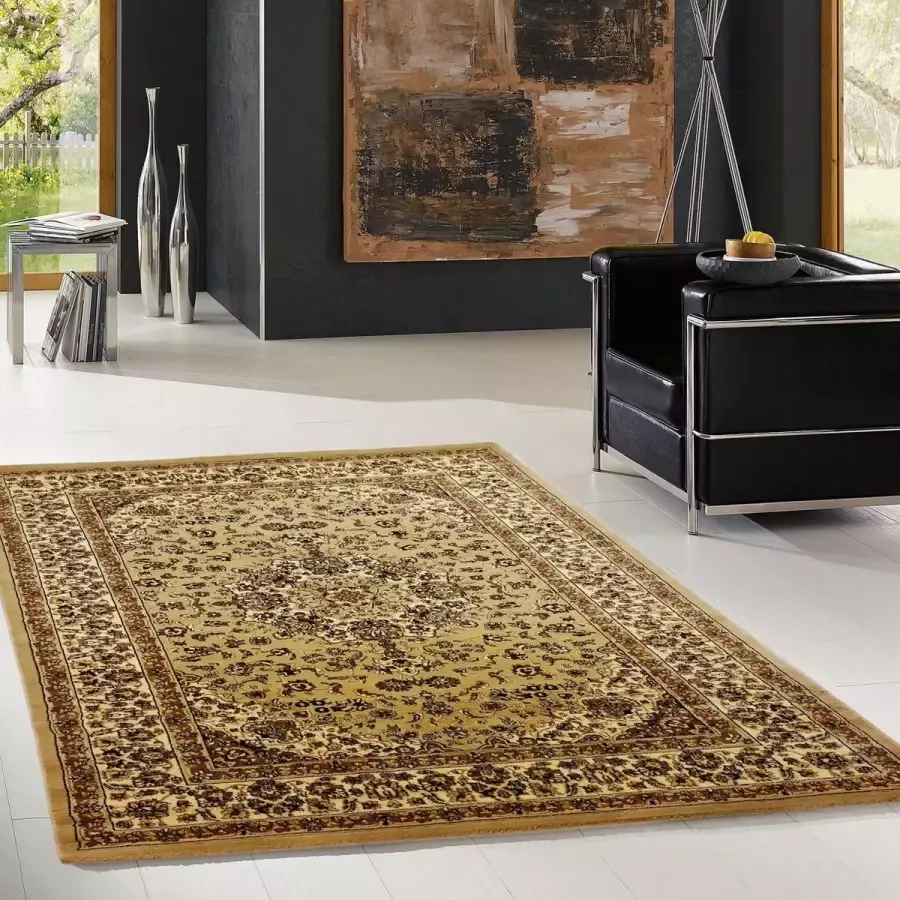 Flycarpets Marrakesh Klassiek Vloerkleed 120x170cm Beige Oosters motief - Foto 1