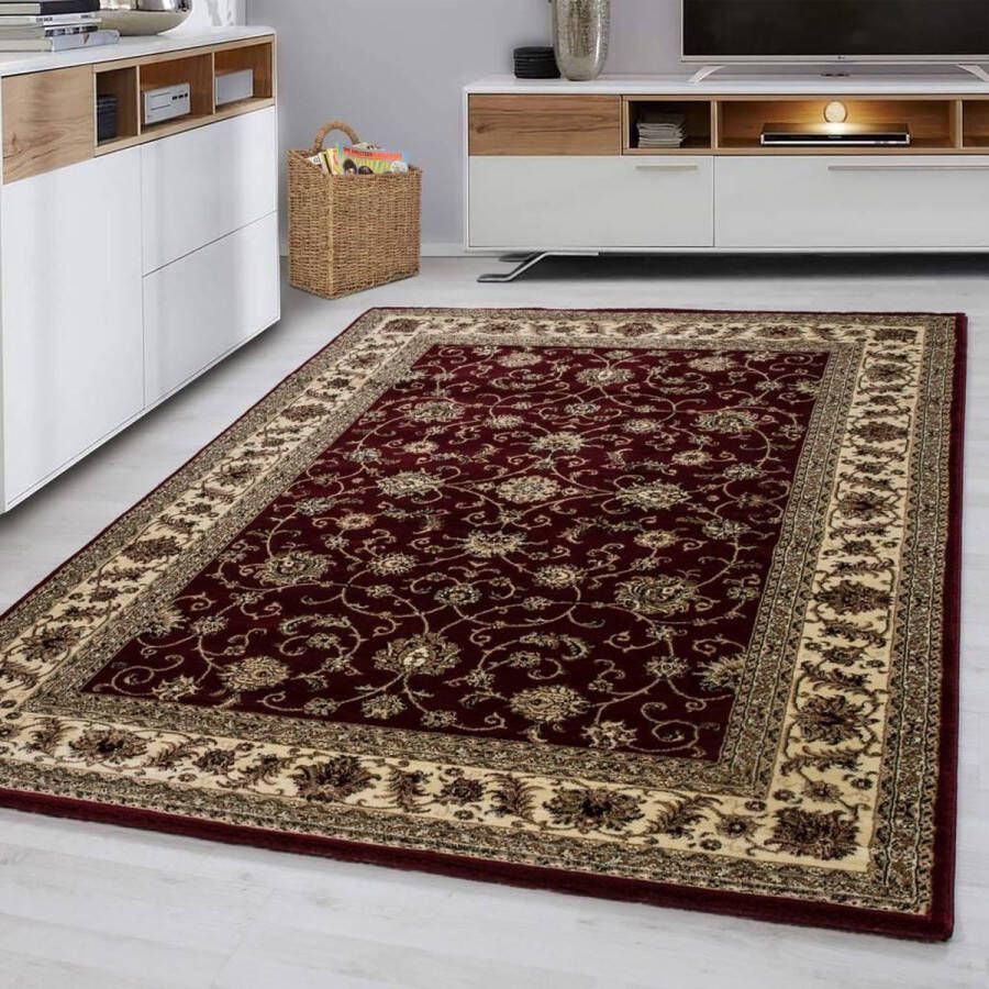 Flycarpets Marrakesh Klassiek Vloerkleed 80x150cm Rood