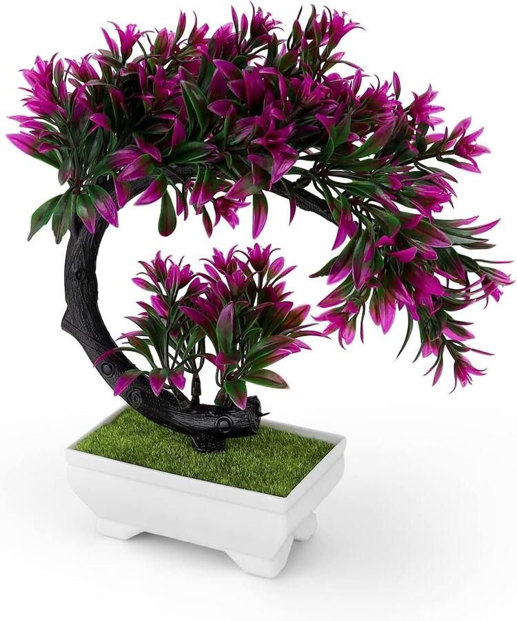 FNTA Indoor Plant DEANKEJI Artificial Bonsai Small Desk Plant Natural Artificial Plants Relieve Fatigue Artificial Plants Decoration for Balcony Garden Office Ornaments