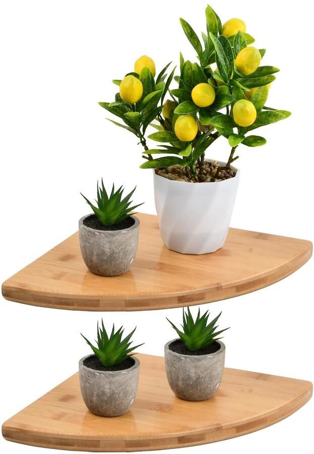 Focenat 2-delige hoekplank hangend zwevend eikenhouten wandplank hoekplank met ronde uiteinden vintage boekenplank voor aan de muur landelijke plank voor badkamer slaapkamer keuken woonkamer en kantoor