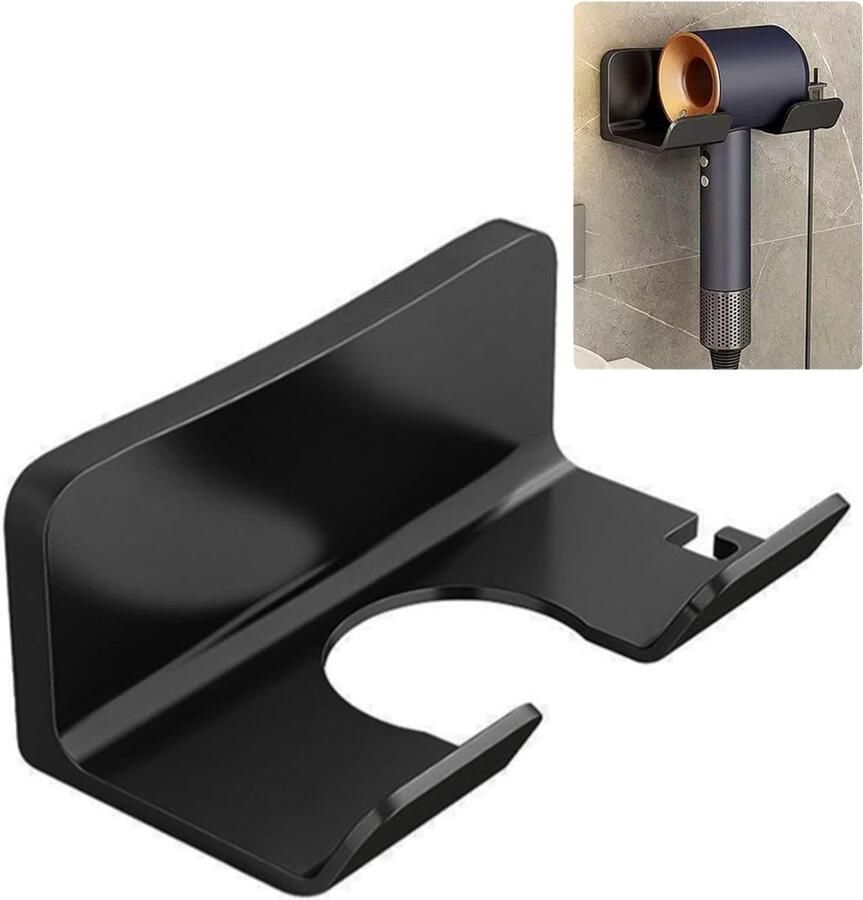 Föhnhouder zonder boren wandhouder voor haardroger haardrogerstandaard houder voor badkamer geschikt voor de meeste haardrogers