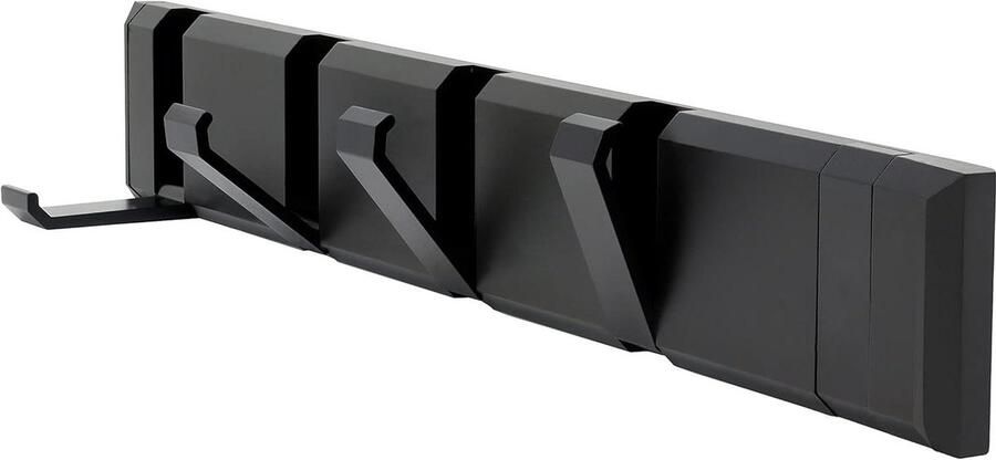 Fold 5 Kapstok garderobehaken ideaal voor jassen 5 stuks zwart