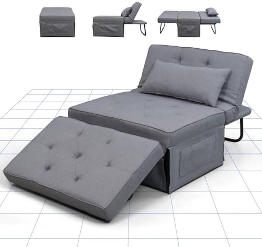 FOLDABLE ARMCHAIR WITH STOOL AND SLEEP FUNCTION