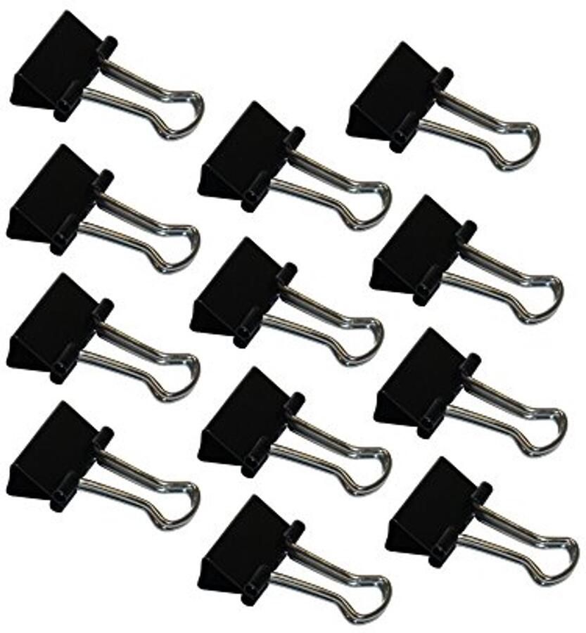 Foldback klemmen 15 mm 12 stuks sterk en afneembare beugel