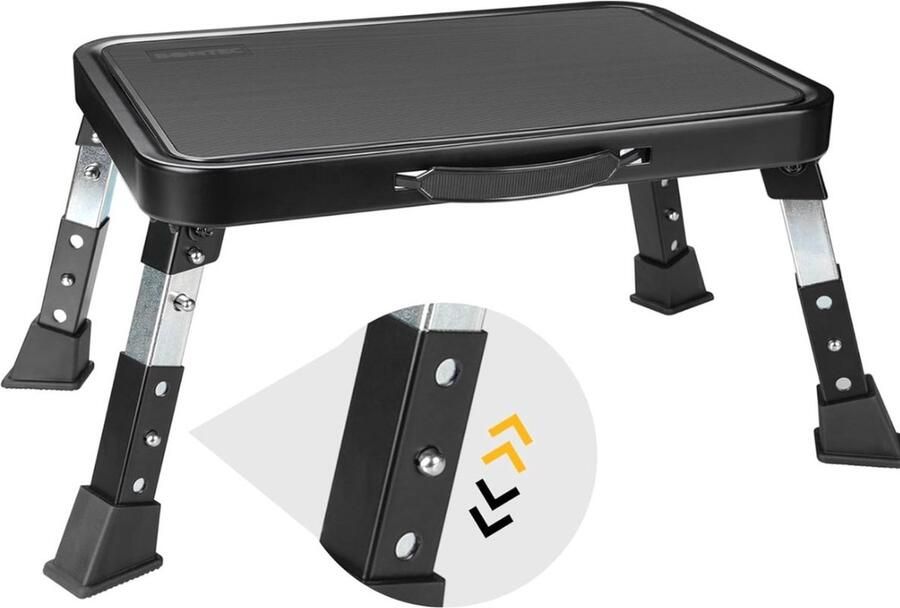 Folding Stap Krukje met 3 Treden en Antislip Platform Draagbaar voor Volwassenen en Kinderen