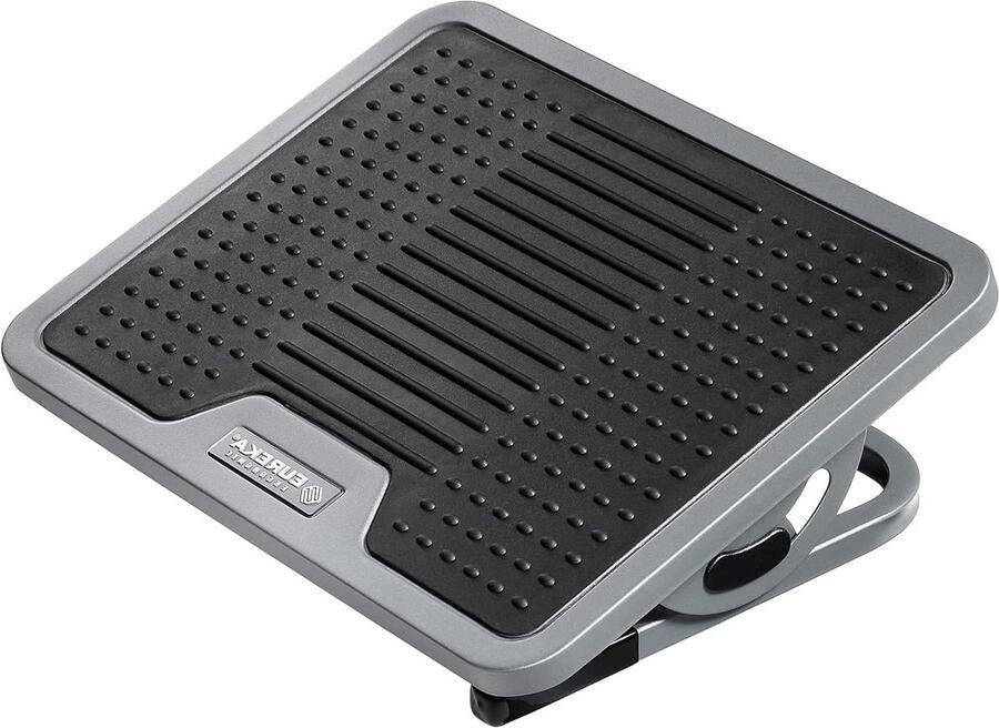 Footrest onder bureau met verstelbare metalen frame en massage oppervlak 20 graden kantelhoekverstelling zwart en grijs