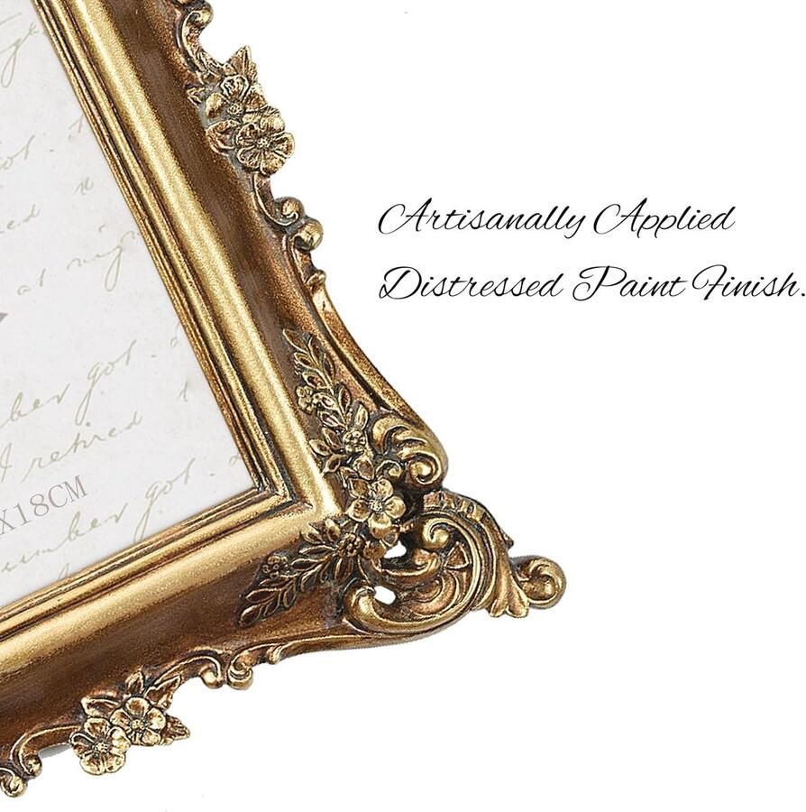 Fotolijst 13 x 18 cm antieke fotolijsten met glazen voorkant 13 x 18 cm sierlijke fotodisplay wandkleed op tafel cadeau-ideeën scherp hoekontwerp