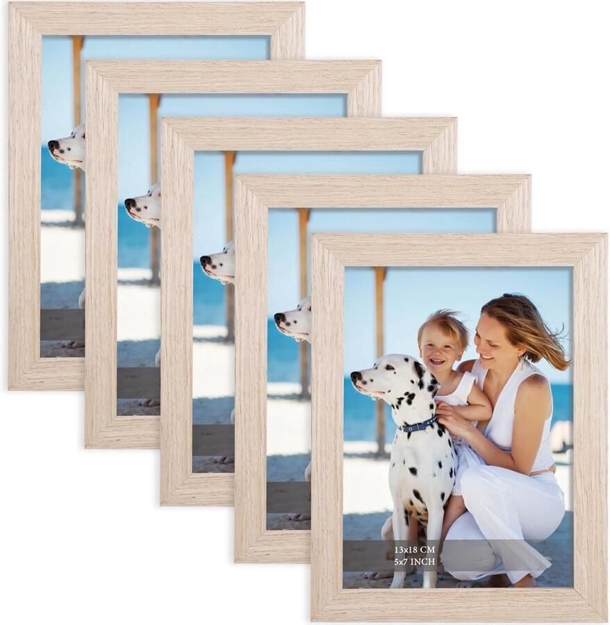 Fotolijst 13 x 18 cm MDF met Plexiglas Voor Muur en Tafel