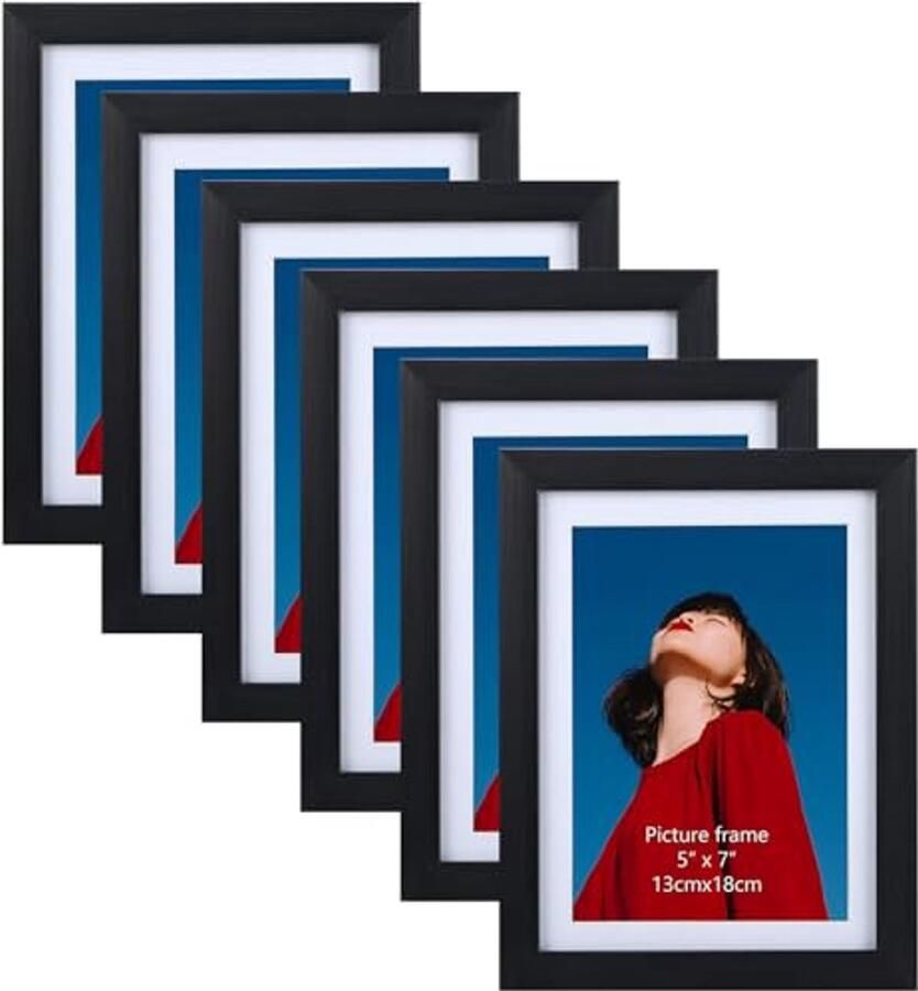 Fotolijst 13 x 18 cm Set van 6 voor Muur en Tafel