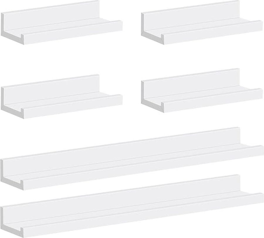 Fotolijst 6-delige set fotorek wandrek fotolijst fotohouder modern in wit