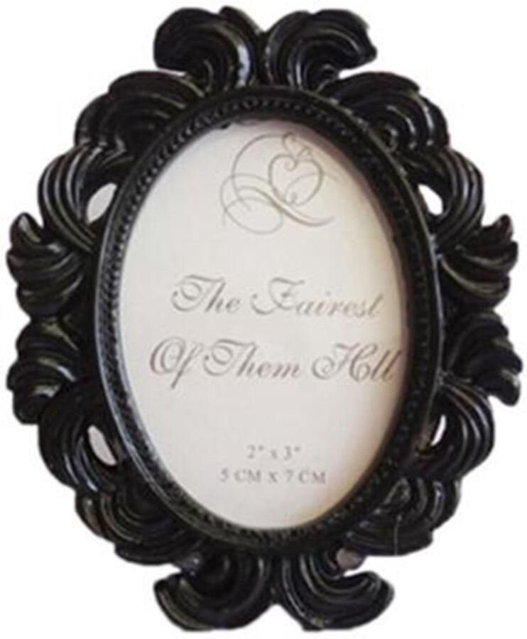 Fotolijst antieke fotolijst vintage fotolijst voor op het bureau en aan de muur fotolijst voor bruiloftsdecoratie 6 3 x 4 5 cm kleine ovale fotolijst zwart