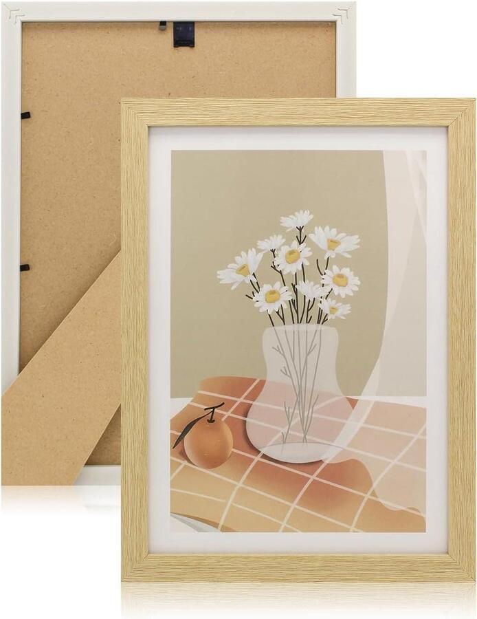 Fotolijst A4 voor muur en tafel houten lijst voor decoratie gepersonaliseerd puzzel foto certificaat Burlywood A4