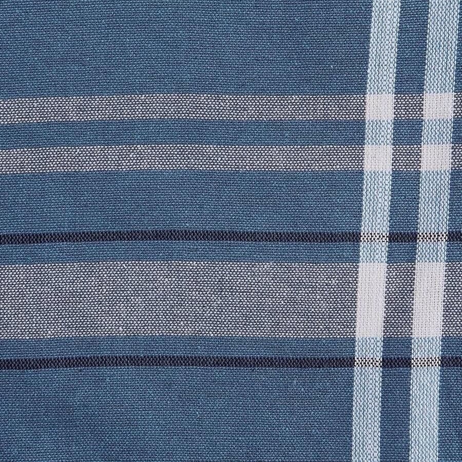 Franse gestreepte tafelloper boerderij stijl 1 stuk blauw katoen 35 x 183 cm