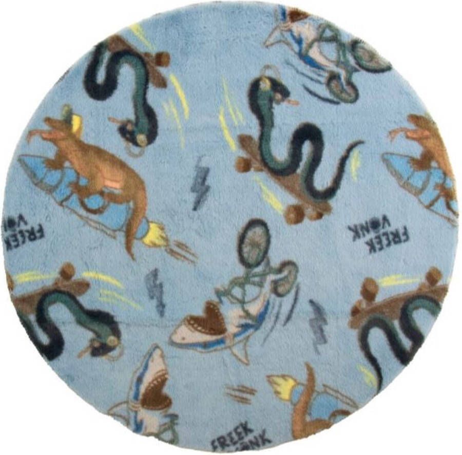 Freek Vonk Vloerkleed kinderkamer Blauw Ø 62 cm