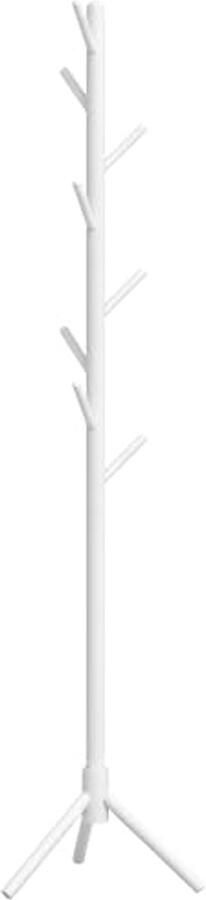 Freestanding Kapstok met 8 Haken voor Jassen en Accessoires Houten Rek voor Hal Slaapkamer en Woonkamer