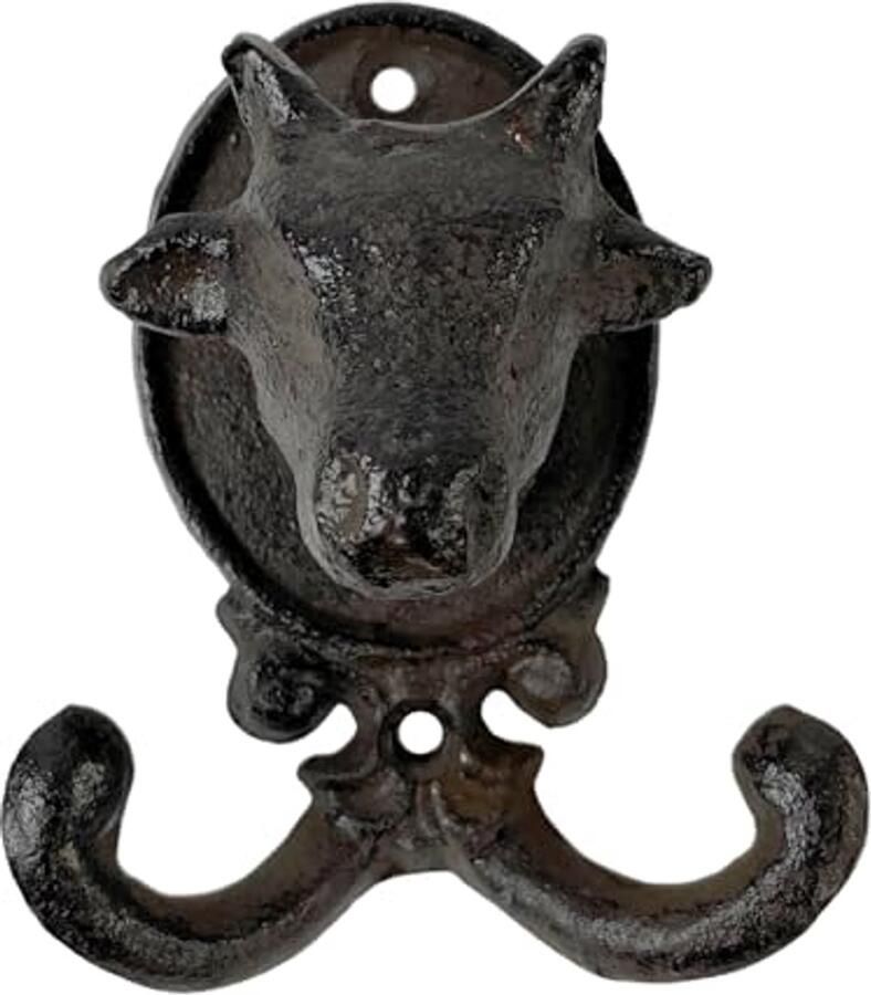 FTWDesign koe dierenkop kapstokhaak gemaakt van gietijzer