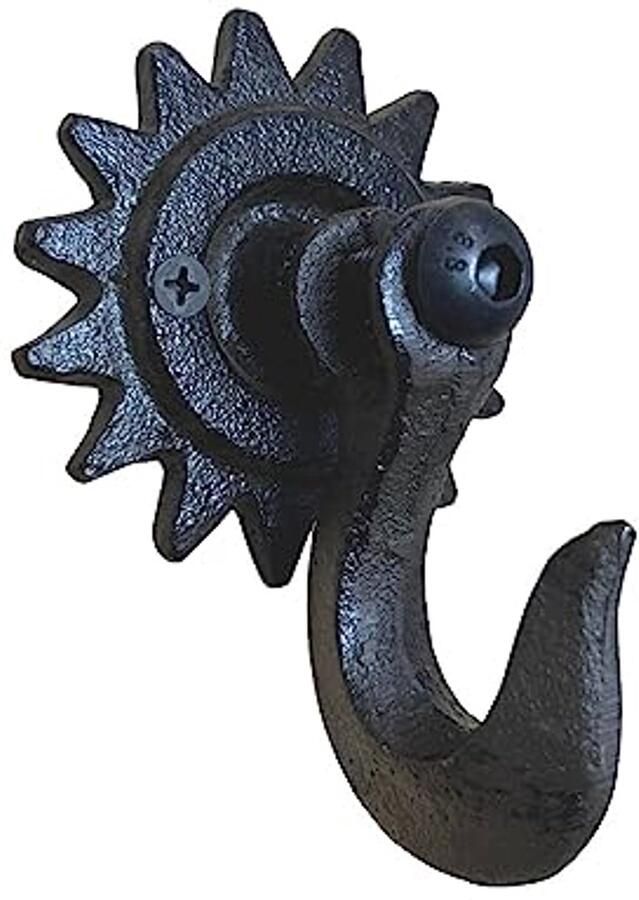 FTWDesign Retro zonnelasthaak kapstokhaak gemaakt van gietijzer