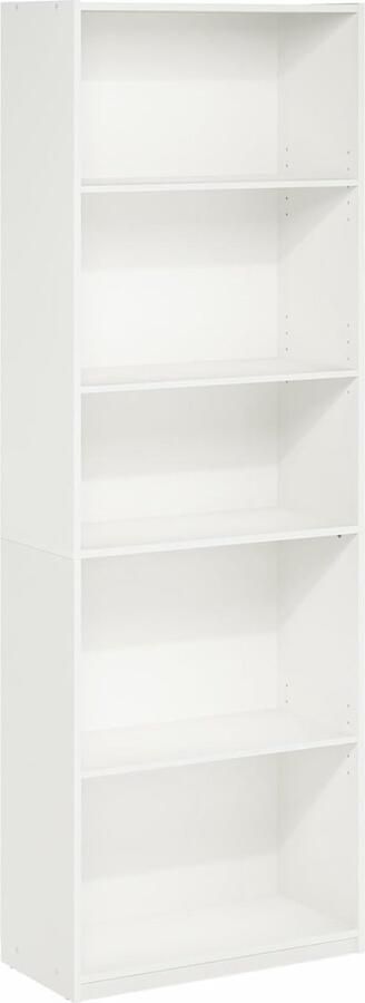 Furinno Gehry Boekenkast met 5 Niveaus Wit