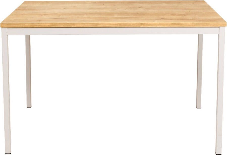 Furni24 Multifunctionele tafel 120 x 60 cm Computertafel Werktafel Bureau Eettafel in saffier eiken decor grijs - Foto 3