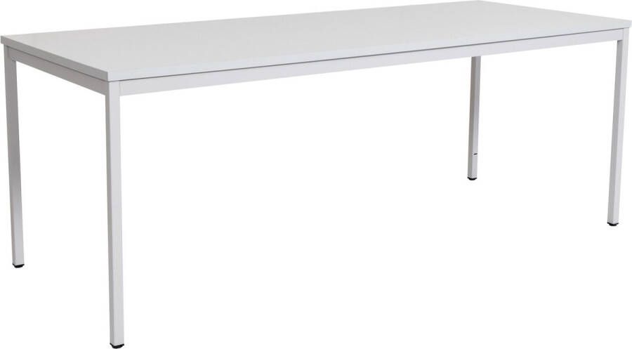 Furni24 Multifunctionele tafel 200 x 80 cm Computertafel Werktafel Bureau Eettafel in grijs - Foto 2