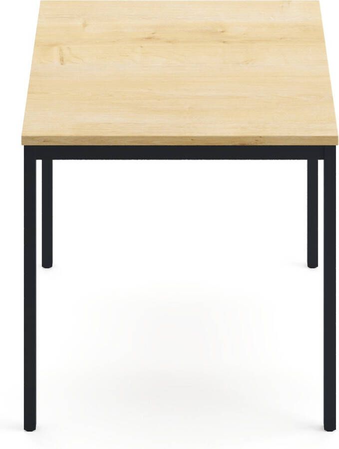Furni24 Multifunctionele tafel 80 x 80 cm Computertafel Werktafel Bureau Eettafel in saffier eiken decor antraciet - Foto 2