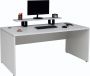 Furni24 Nuvi bureau 180 cm x 80 cm x 75 cm grijs decor bureautafel inclusief monitorstandaard - Thumbnail 1