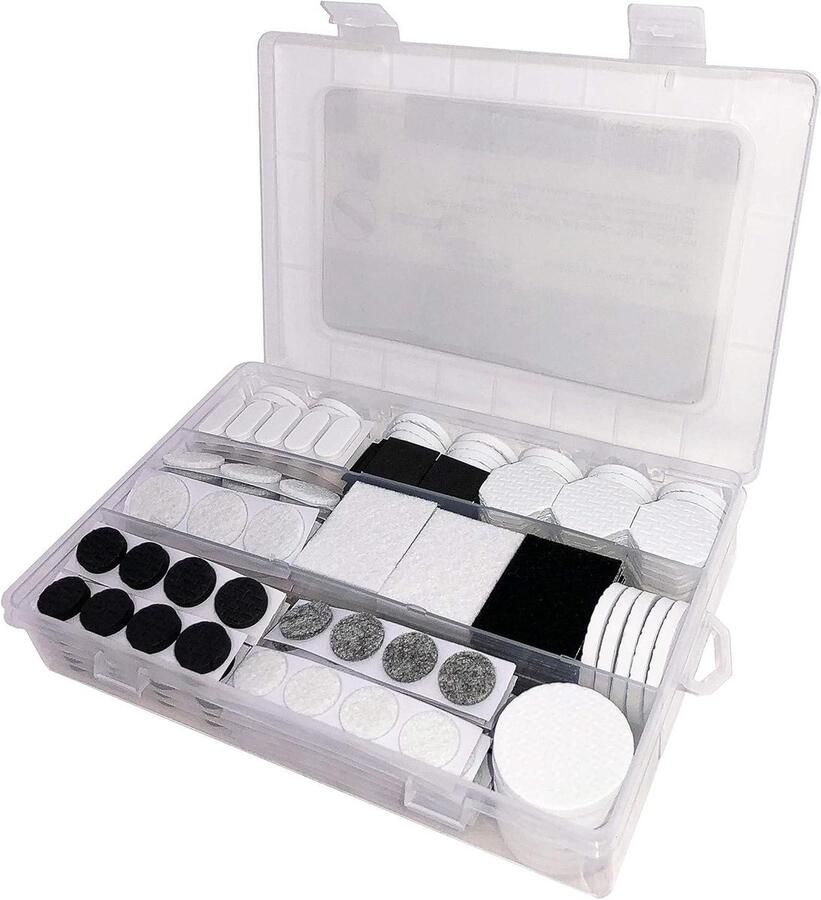 Furniture Cushions for Chairs Assortment of 300 Self-Adhesive Felt Pads White Black Grey