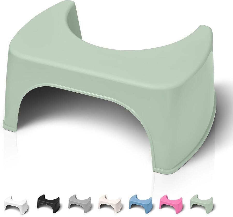 Fysiologische toiletkruk Voetsteun voor een betere houding Groen Gerecycled kunststof