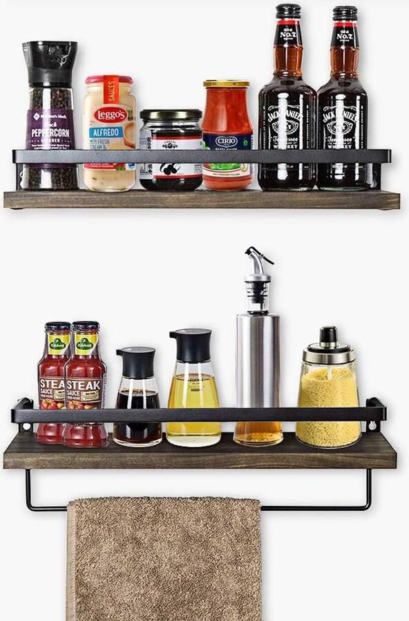 Andrey Bijzettafel nachtkastje (set van 2) hout walnoot donkerbruin 39 37 x 39 37 x 44 45 cm