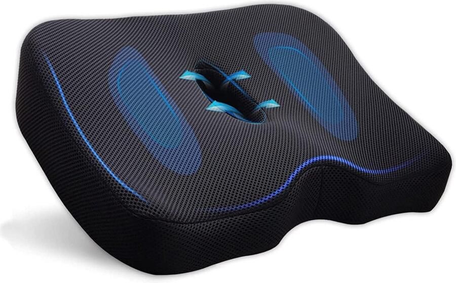 G2 zitkussen traagschuim ademend ergonomisch design stuitbeen pad voor bureaustoelen dinerstoel gaming stoel，autostoelkussen rolstoel - Foto 2