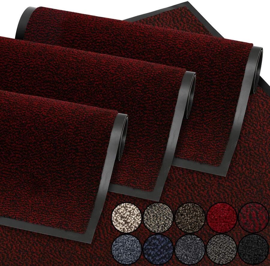 GadHome Deurmat Wijnrood 90x150 cm Entree Deurmat Waterdicht Wasbaar Duurzaam Vuilvanger Antislip Vuilvanger Deurmat voor Voordeur Hal Entree Keuken Slaapkamer