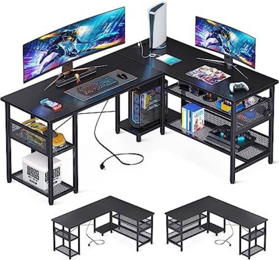 Gaming Bureau Gaming Desk 150×102 cm zwart