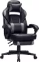 Gaming chair bureaustoel met voetsteun bureaustoel met hoofdsteun en lendenkussen in hoogte verstelbaar ergonomisch 90-135° kantelhoek tot 150 kg draagvermogen zwart-rood OBG73BRV1 - Thumbnail 1
