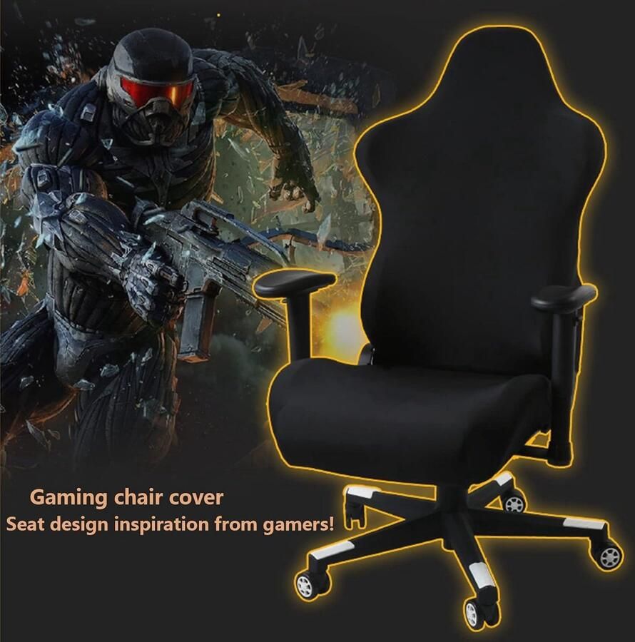 Gaming stoel cover gamingsthuhl 4 stuks bureaustoel met armleuningen stoel rug bekleding stoelbekleding bureaustoel voor computerstoelen dx racing pc stoelbekleding stoel-geen stoel